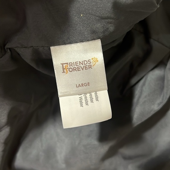 Forever Friends grey herringbone dress with faux shearling collar size Large - Picture 5 of 6